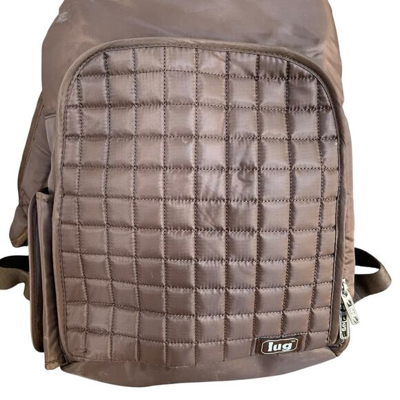 Lug Quilted Brown Dodger Quilted Mini Travel Backpack - Picture 2 of 13